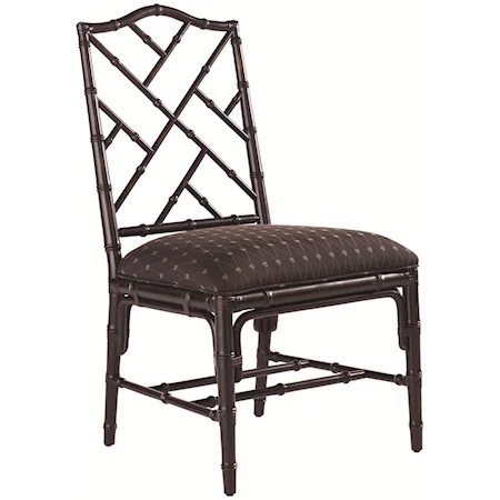 <b>Customizable</b> Ceylon Side Chair with Rattan Frame